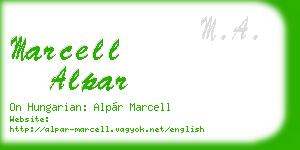 marcell alpar business card