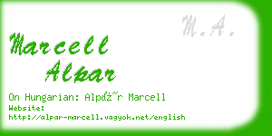 marcell alpar business card